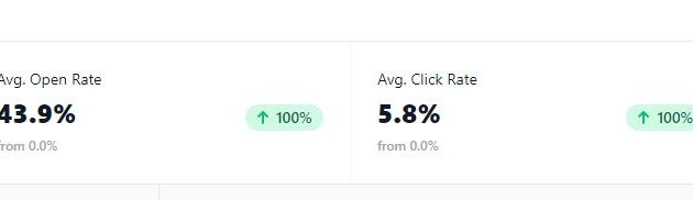 My Open Rate/Click Rate on my Newsletter